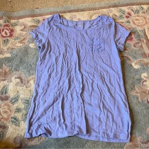 Purple girls Cherokee tshirt with lace floral detailing!